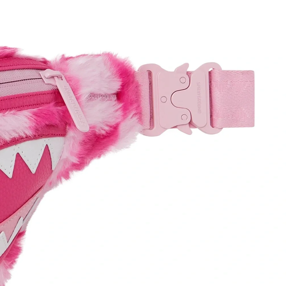 FURZILLA SHARK (PINK CHECK) SAVVY CROSSBODY - Picture 2 of 5